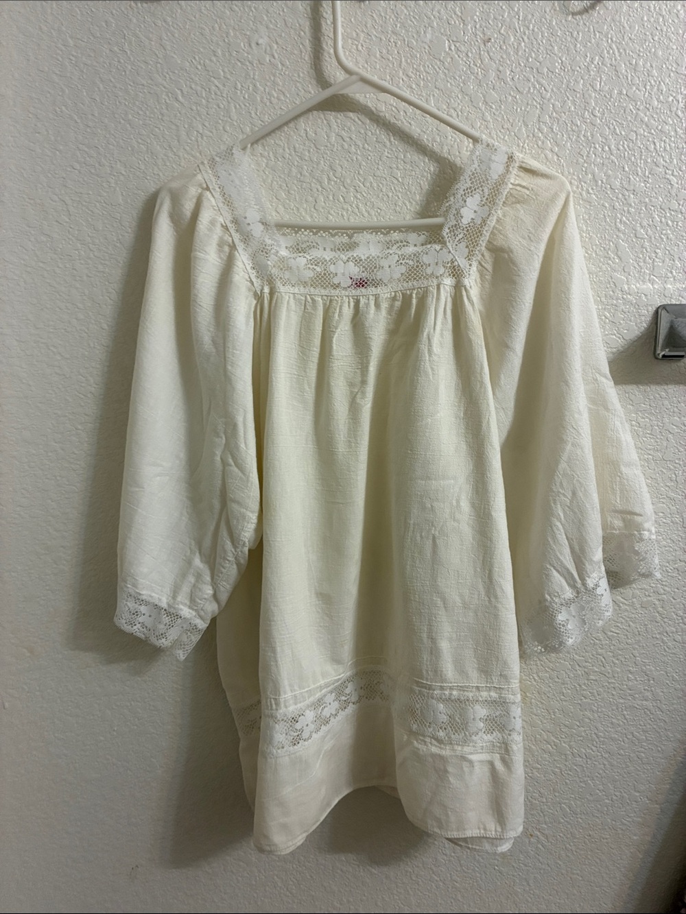 Cole of California Lace Trim Tunic square neck Size Medium100% Cotton , vintage - Picture 7 of 14